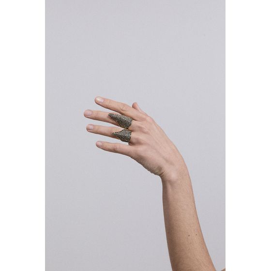 Kit de Aneis Blues Strass Classics Ouro Vintage